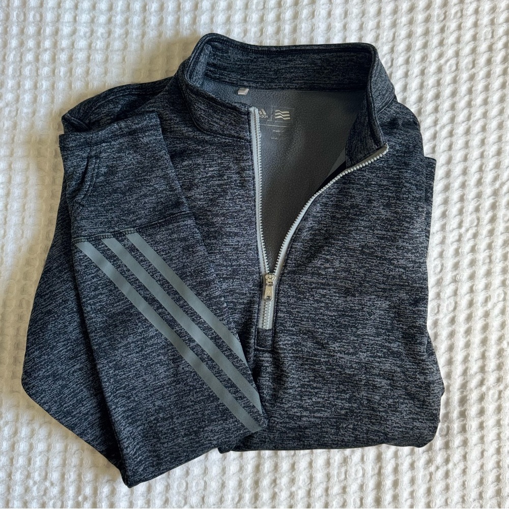 adidas Women’s Dark Gray Zip-Up Sweater
